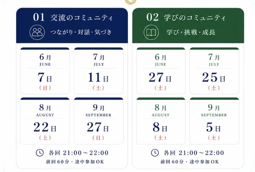 開催スケジュール